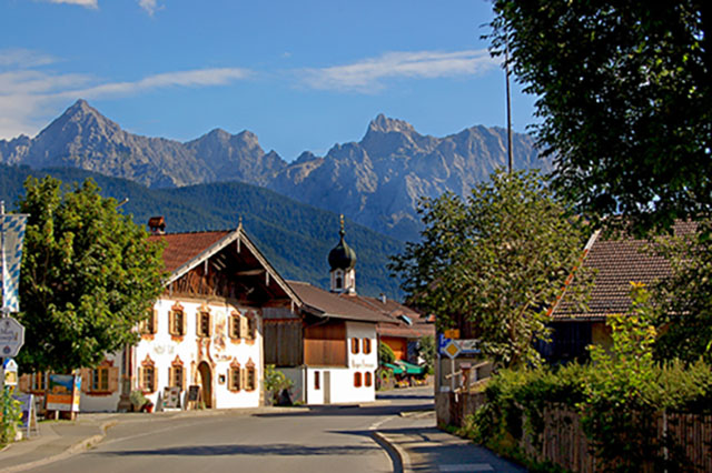 Ortsmitte von Krün